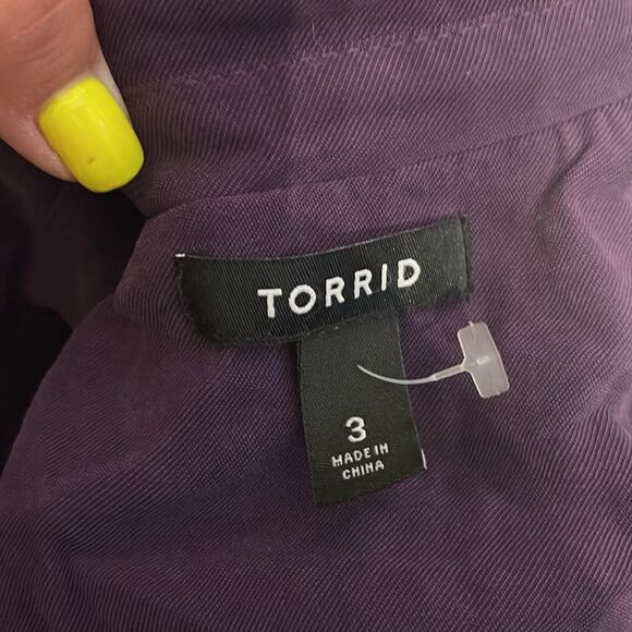 Torrid plus 3 puple y2k fashion moto swing ponte jacket vintage y2k blazer - Picture 6 of 6